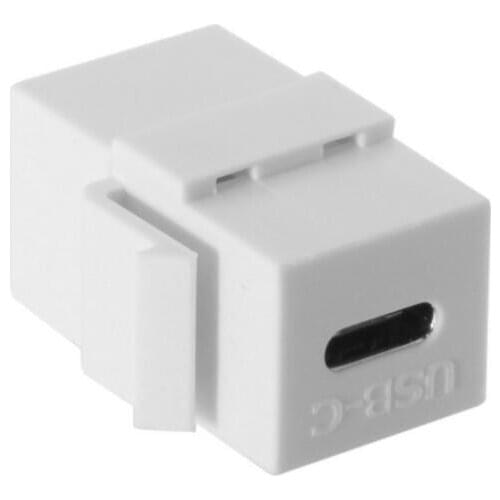 USB 3.1 USB-C Type-C Female to Female Extension Keystone Jack Coupler Adapter Connector for Wall Plate Panel