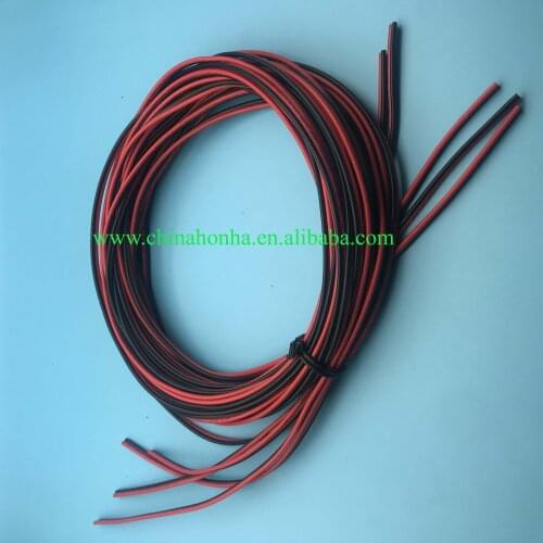 2pin 285cm Cable Wire Cord 18awg*2C 80℃300V Silicone Wire Black and Red 2 Conductor Parallel Wire line Soft and Flexible