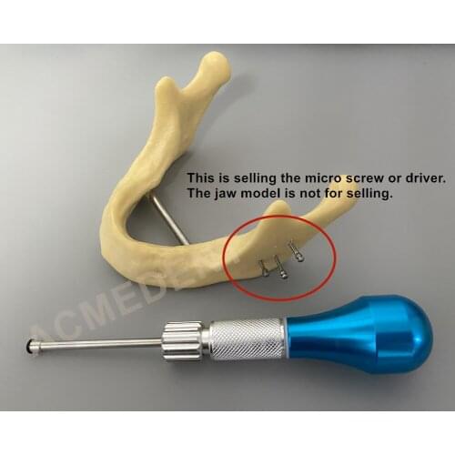2Pcs Orthodontic Screws Micro Implants Mini Screw Dental Self-Drilling Driver Spring Anchor Implant Driver Screwdriver