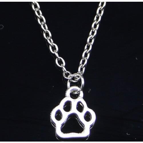 20pcs New Fashion Necklace 13x11mm dog paw Pendants Short Long Women Men Colar Gift Jewelry Choker