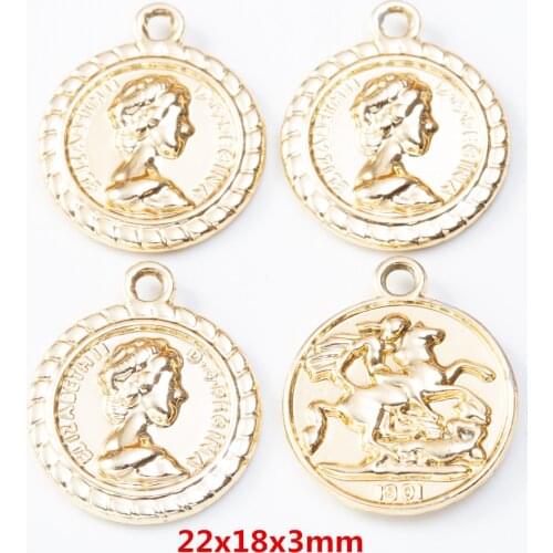 30 pieces of retro metal zinc alloy Beauty head Pendant for DIY handmade jewelry necklace making 8075