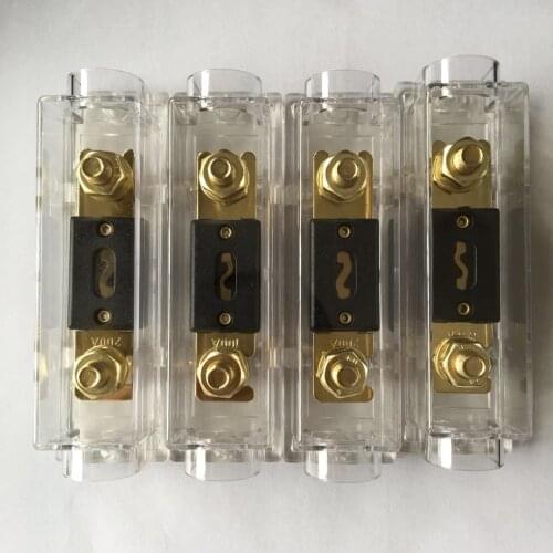 4PCS/lot Inline 0GA 4GA IN OUT Car Stereo ANL Blade Fuse Holder With ANL Fuse