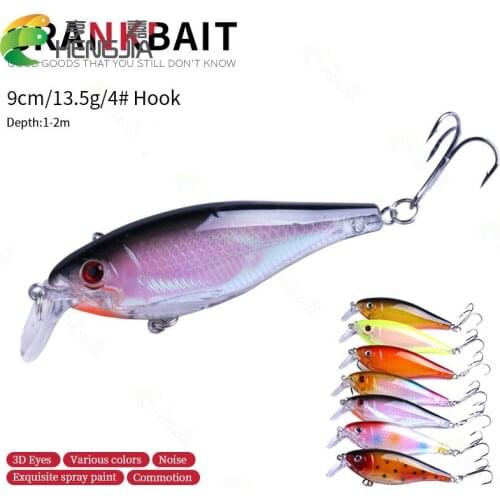 7pcs Laser Minnow Fishing Lure 9CM 13.5G Pesca Hooks fish Wobblers Tackle Crankbait Artificial Japan Hard Bait Swimbait