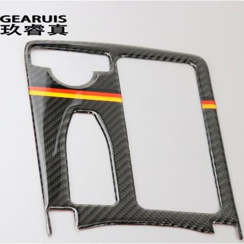 Carbon fiber Car Styling For Mercedes Benz E class W212 LHD Coupe C Class W204 Interior Water Cup Holder Panel Decoration Trim