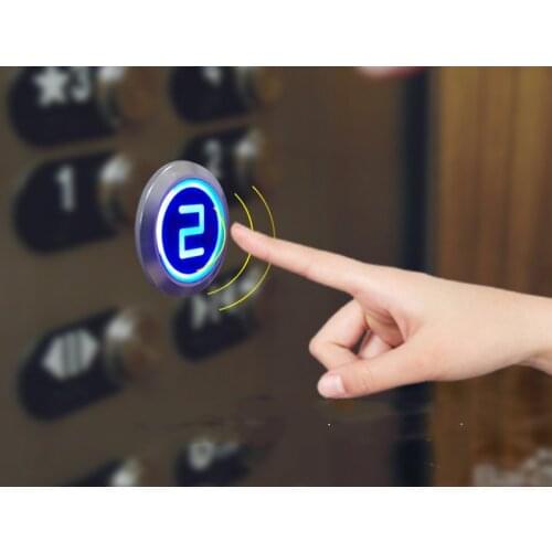 1pce Contactless induction elevator button Aluminum alloy waterproof switch