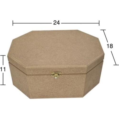 KU301 Big Honeycomb Box, Unpainted Raw Wood Mdf Box