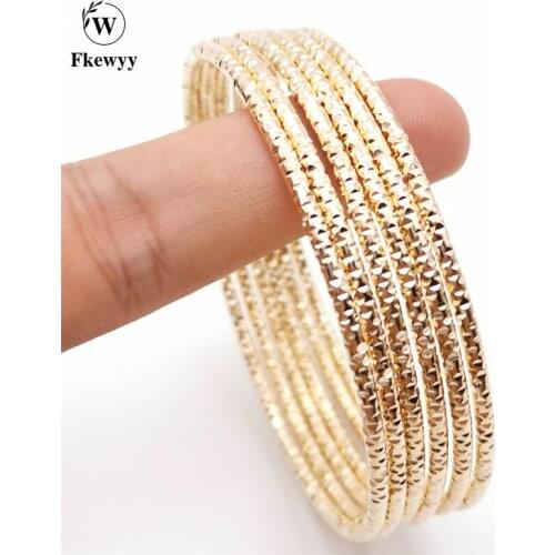 Fkewyy New Fashion 6 Thin Ring Bracelet Women Gothic Accessories Ethnic Gold Plated Bracelets Punk Party Gift For Girl Jewelry