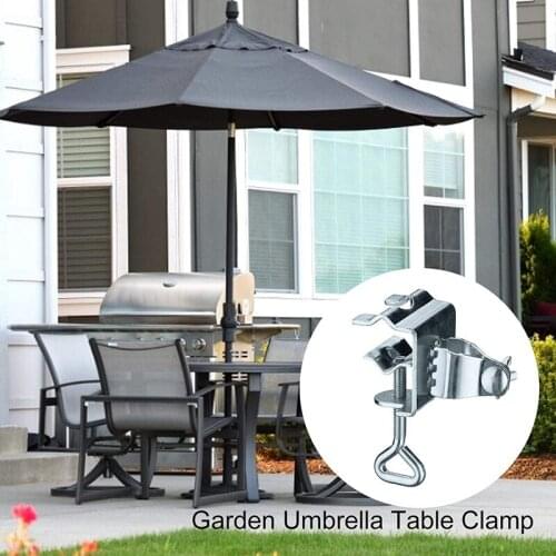 MLGB Parasol Holder Clip Balcony Umbrella Holder Garden Beach Courtyard Balcony Umbrella Fixing Clip Bracket for Parasols
