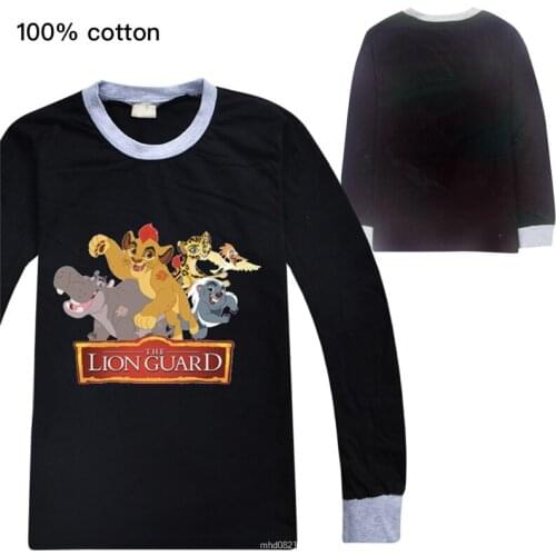 Autumn The Lion King 2-16Y T-shirt Kids Costume Baby Boy Long Sleeve Tops Tshirt Girls Tee Shirt Fille Children Shirt