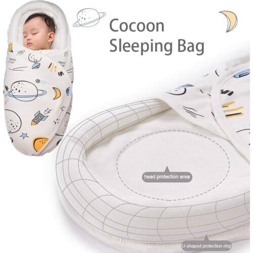 Baby Sleeping Bag For Newborn Baby Stroller Portable Cotton Summer Spring Blanket Diaper Swaddle Sleepsack Cocoon Sleeping Bags