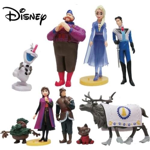 Disney Frozen Snow Queen Elsa Anna Pvc Action Figures Olaf Kristoff Sven Anime Dolls Figurines Model Toys For Children Gifts