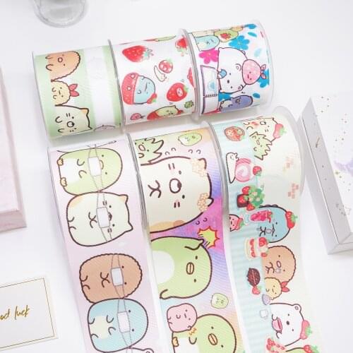 DIY Cartoon Printed Grosgrain Ribbon For Craft Supplies Sewing Accessories 5 Yards, Planar Resins Mold 10 Pieces. 50608