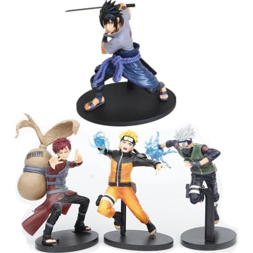 15-20CM Anime Naruto Figurine Model Sasuke Gaara Kakashi Haruno Sakura Action Figures Chess Statue Collectible Toys