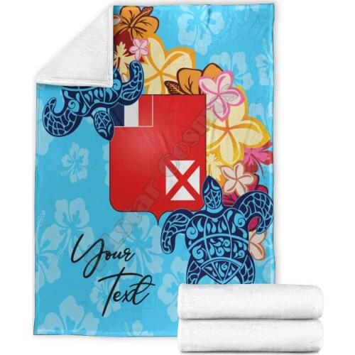 Wallis and Futuna Custom Personalised Premium Blanket Tropical Style Printed Blanket Adults/kids Fleece Blanket Sherpa Blanket