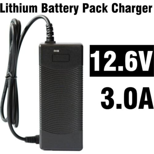 KingWei 1 Piece Battery Packs Assembled 18650 Li-ion Battery Charger 12.6V 3A 5.5mm X 1.2mm US EU UK Plug For Powered unicycle