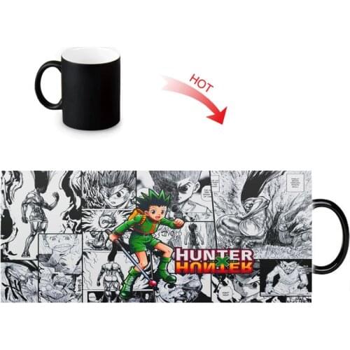 HUNTER HUNTER Color Change Coffee Cup Heat Reveal Sensitive Mug Temperature Sensing Mugs Birthday Gift 350ml