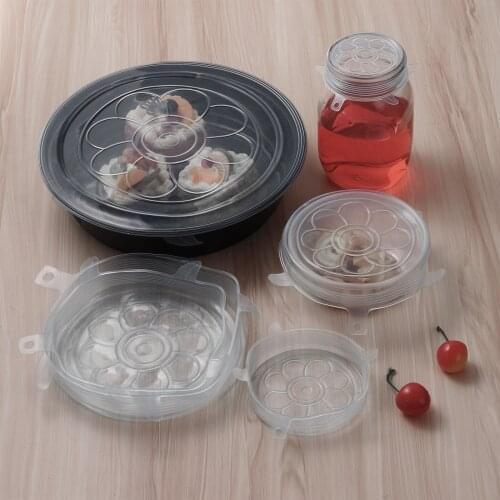 Kitchen Cookware Bowl Stretch Covers Lids Food Storage Keeping Fresh Seal Cans Bowl Silicone Cover Stretch Lids Microwave Cover