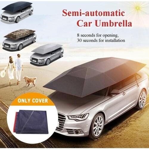 Summer Car Cover Sun Shade Cover Car Protection Umbrella Tent Cloth Roof UV Anti-UV Oxford Foldable Protect Car Tools Resis