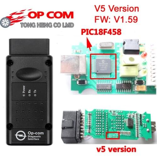 Best PIC18F458 + FTDI Chip OP COM V5 Version V1.59 / V1.99 2014V Firmware OBD2 Op-com Opcom Scanner for Opel