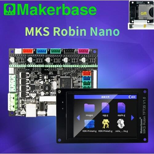 Makerbase MKS Robin Nano 32 bit Control Board 3D Printer DIY parts TFT3.5 touch screen wi-fi module tmc 2209 2208 stepper driver