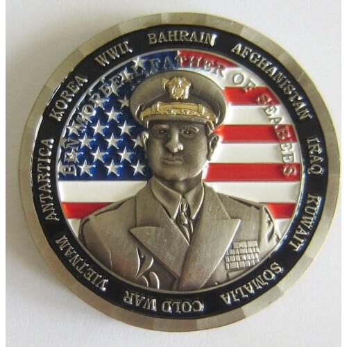 Fashion Cheap Custom 3D Silver Metal Round Military Challenge Coins for Promotion Gift