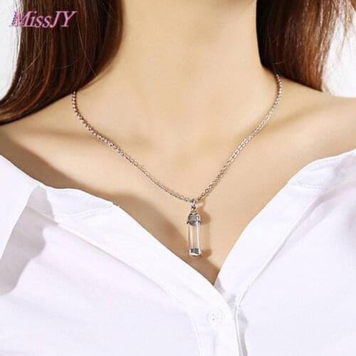 Openable Glass Vial Necklace Women Pendant Memorial Ash Bottle Cremation Pet Urn Jewelry