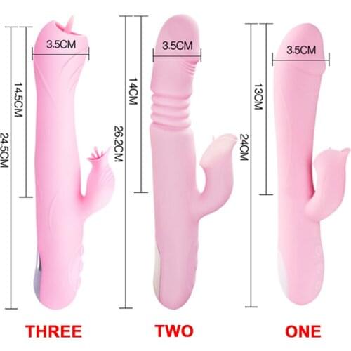 New Telescopic Heating Vibrator for Women G Spot Big Dildo Vaginal Tongue Licking Sex Toys For Adult Couple Massager Masturbator