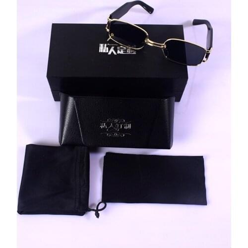 Womens Sunglasses Trending Vintage Small Box Square Glasses Black Lenses Fashion Luxury Designer Driving Decorative Eyeglasses