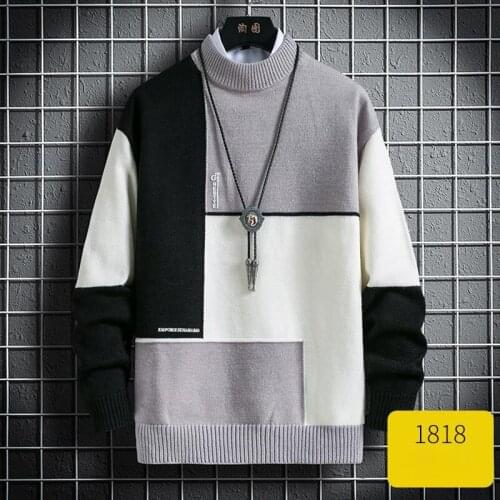 Autumn and Winter Half Turtleneck Sweater Mens Loose Thick Bottoming Shirt Trend Personality Warm Autumn Sweater