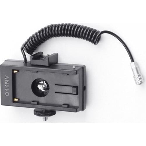 Ansso NP F970 Battery Mount Plate 2 pin Power Supply Spring Cable for BMD BMPCC 4K 6K Camera