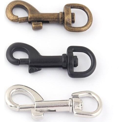 10mm Silver Metal Swivel Clasps Claw,Dog Collar Trigger Lobster Clasp Purse for Bag Handbag Webbing Hardware Key Ring Leather