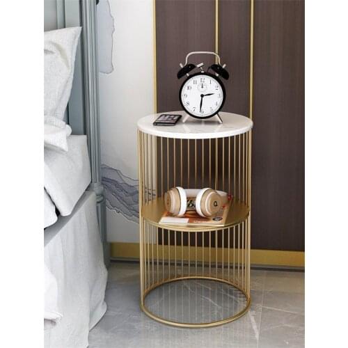 Nordic Marble Light Luxury Side Table Coffee Table Flower Sofa Corner Cabinet Storage Rack Living Room Tea Table Corner Table