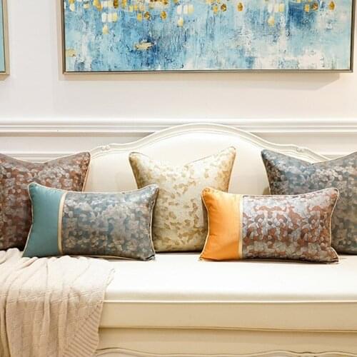Petal Patchwork Modern Cushion Covers Light Luxury Simplcity Orange Waist Pillowcases Sofa Bed Decoration Pillow Cases