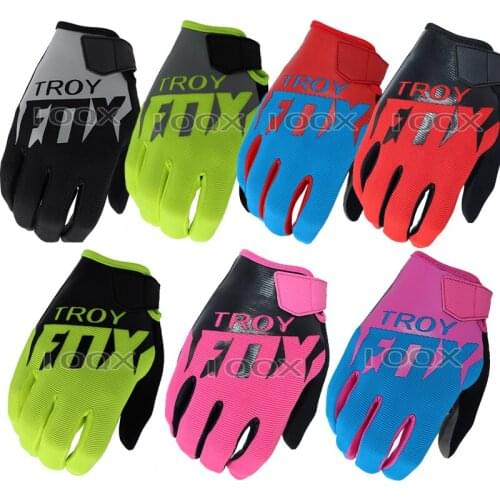 Troy Fox Motorbike Riding MX MTB DH Race Mens Gloves Motocross Motorcycle Scooter Mountain Bicycle Offroad Racing Gloves