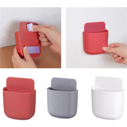 TTLIFE Wall Mounted Storage Box Remote Control Storage Organizer Case For Air Conditioner TV Mobile Phone Plug Holder Stand Rack