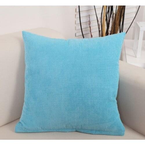 Solid Dyed Big Corn Stripe Pillowcase Cozy Corduroy Decorative Throw Pillows Cover Velvet Cushion Cover for Bed Couch Sofa Chair