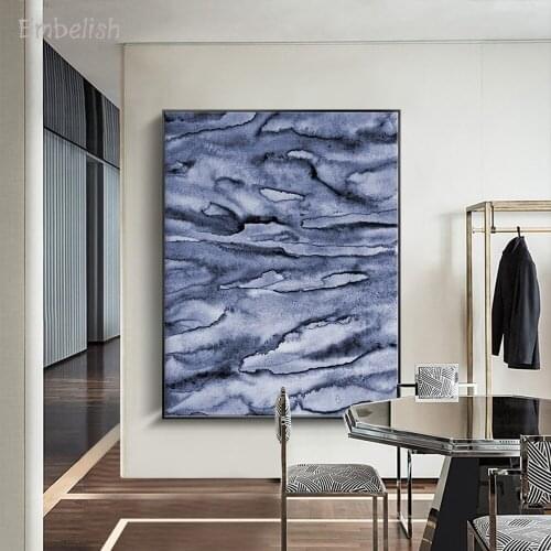 Embelish 1 Pieces Abstract Watercolor Ink HD Canvas Paintings For Living Room Home Decor Wall Art Pictures Bedroom Artworks