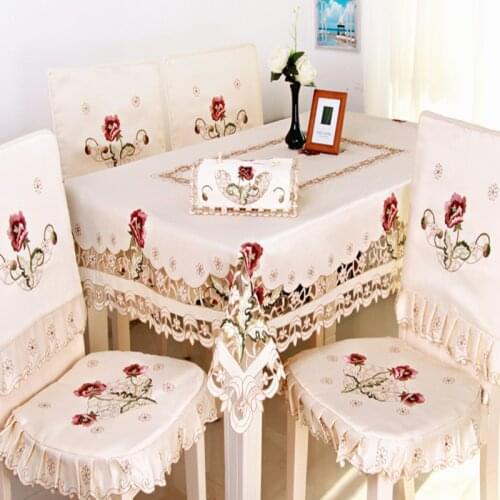 40*90cm Vintage Embroidered Lace Rectangular Tablecloth For Wedding Party Event Banquet Home Table Decoration Supply Table Cover