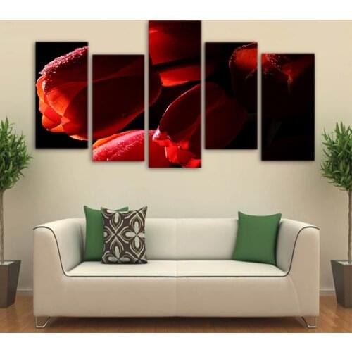 Promotion High Quality HD Printed Blue car poster 5 pieces Group Painting room decor print poster picture canvas Free shipping