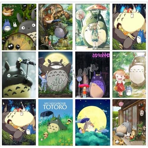Xaviera Diamond Painting Hayao Miyazaki Classic Anime My Neighbor Totoro DIY Cross Stitch Mosaic Rhinestone Embroidery Crafts