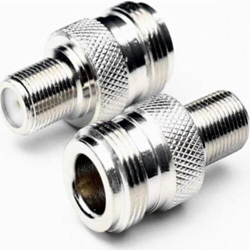 4pcs antenna adapter F Type Female To N Type Female RF Connector Coaxial Converter Antenna Adapter Straight