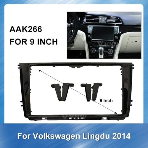 Car DVD Only Frame Audio Fitting Adaptor Dash Trim Facia Panel For Volkswagen Lingdu 2014 Dashboard ABS plastic Adaptor Panel