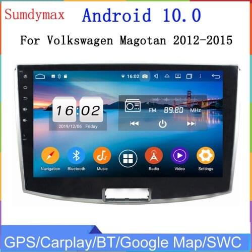 Octa core 4G RAM Android 10 car dvd player for Volkswagen magotan 2012-2015 gps navigation wifi 64g rom autoradio wifi usb FM