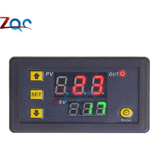 AC 110V 220V Digital Time Delay Relay Dual LED Display Cycle Timer Control Switch Adjustable Timing Relay Time Delay Switch