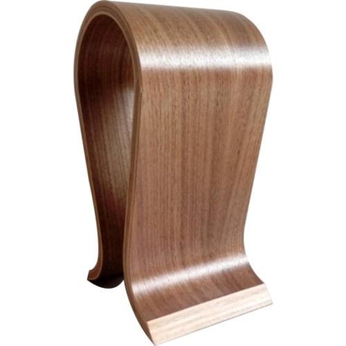 2021 Wooden Headphone Stand U Shape Headphone Holder Classic Walnut Finish Headset Stand Hanger For Home Office Studio Bedroom