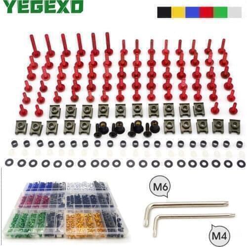 For Cb400 Zx9r Ducati 848 Mt07 Hayabusa Gsx1300r Multistrada 1200 Xmax 125 Fz1 Motorcycle Fairing Bolt Kit Screws Nuts