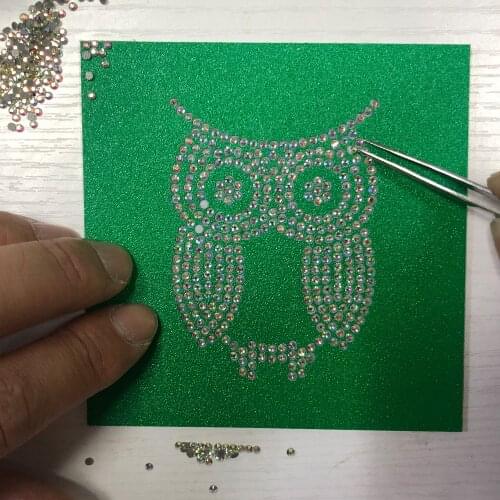 Hotfix Diamond DIAMANTE MOTIF stencil Rhinestone heat press transfer motif sticker paper card board templet mold craft tools
