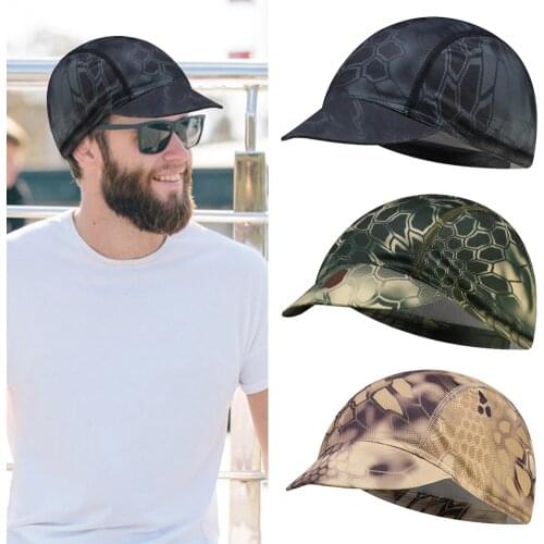 Running Hat Cap Odorless Sweat Discoloration Outdoor Brim Hat Cycling Cap Python Pattern Sports Hat Sunshade Exhaust
