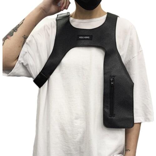 Cool Vest for Men Trendy Streetwear Tactical Light Vest Accessory Rap Tide Brand Match Women Hip-Hop Harness Cloth