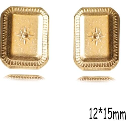 Minimalist Titanium Stainless Steel Stud Earrings Women Not Fade Gold Geometric Twinkle Star Pendientes Jewelry Dropships